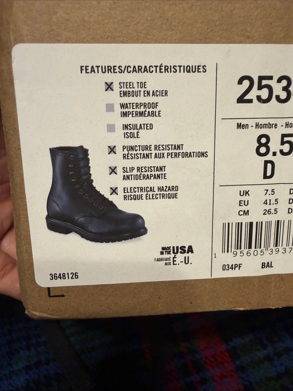 Men's Black Steel Toe Work Boot - Sturdy Safety Lace-Up